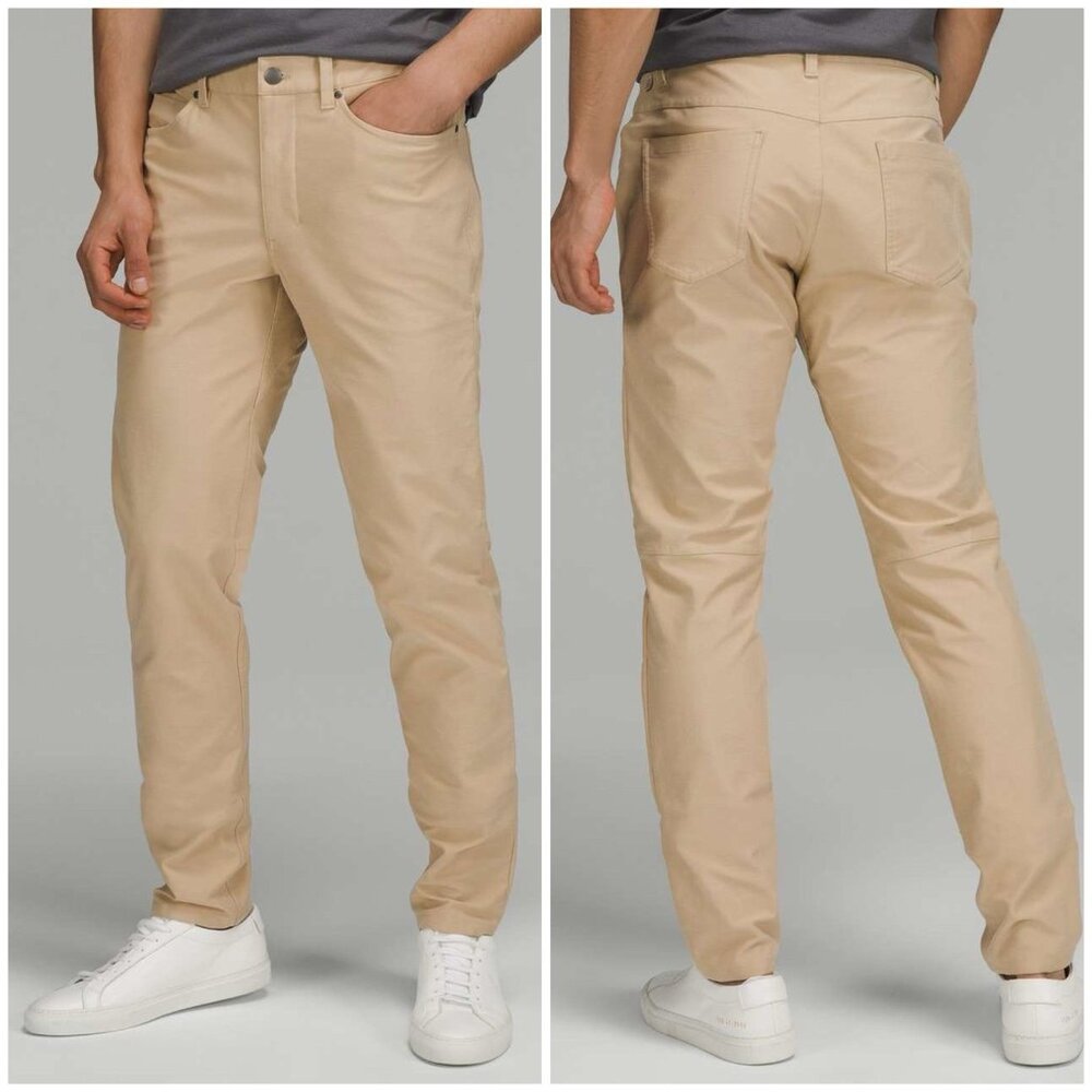 Lululemon Men’s ABC Slim-Fit Pants Utilitech Trench Beige 31x30